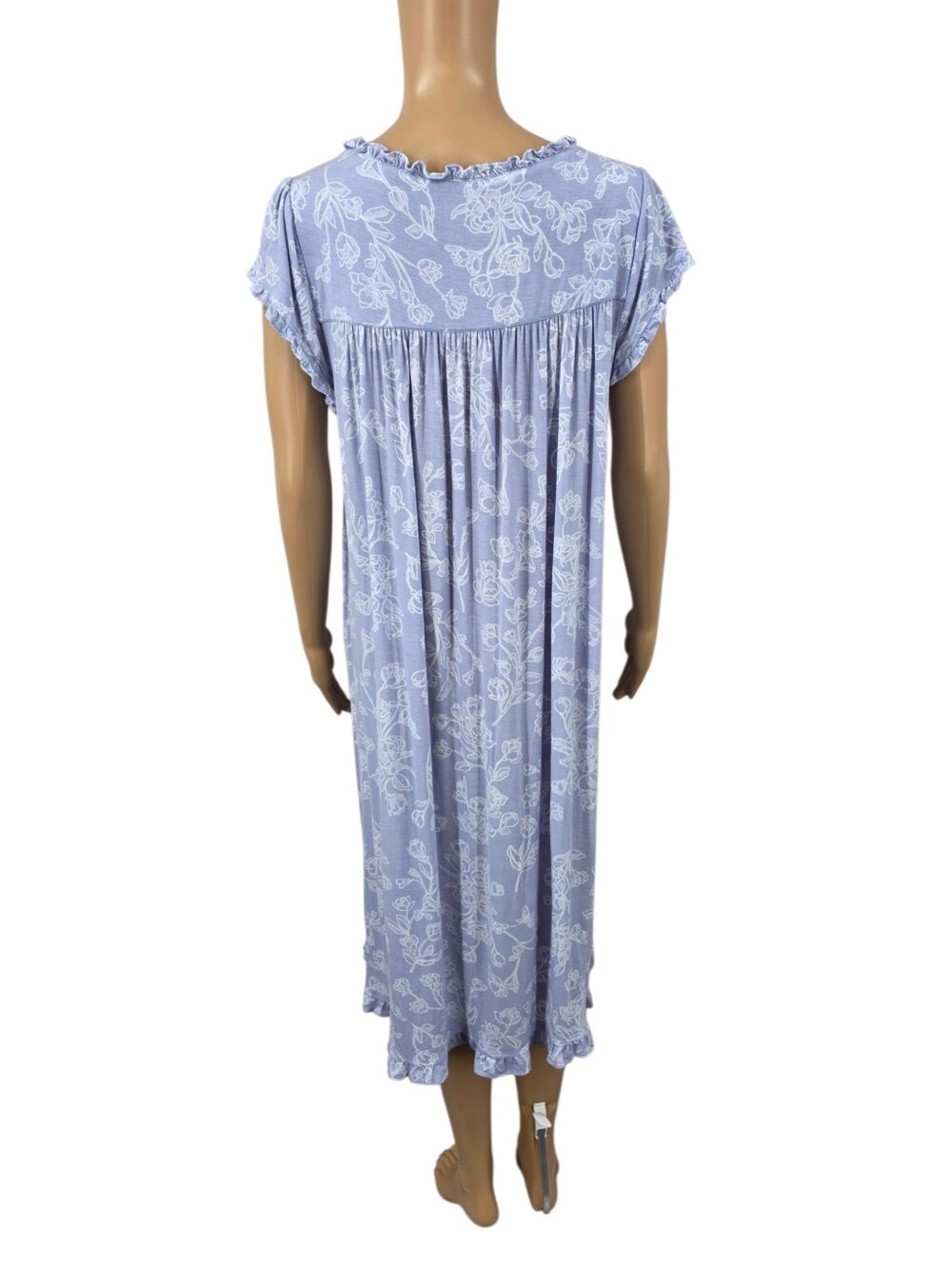 Eileen West Cornflower Toile Modal Jersey Cap Sleeve Waltz Nightgown - Picture 4 of 13
